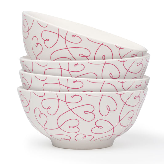 LT Loving Loops Heart Bowl 6" - Set of 4