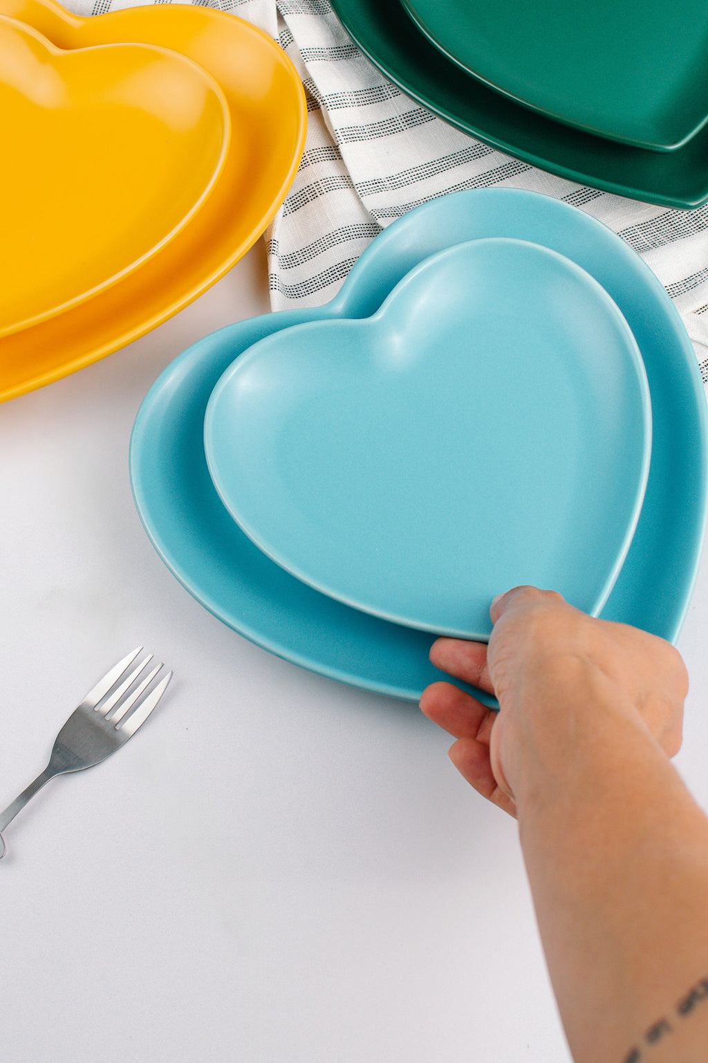 Heart plate sets best sale