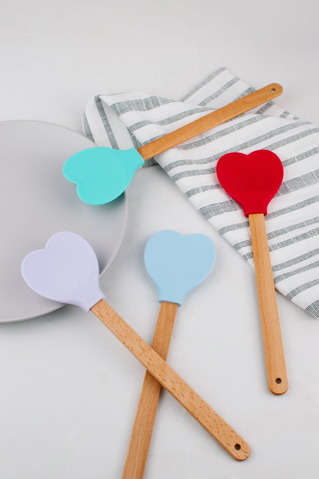 LT Stirring Love Green Heart Spatula