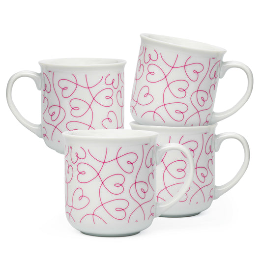 LT Loving Loops Heart Mug - Set of 4