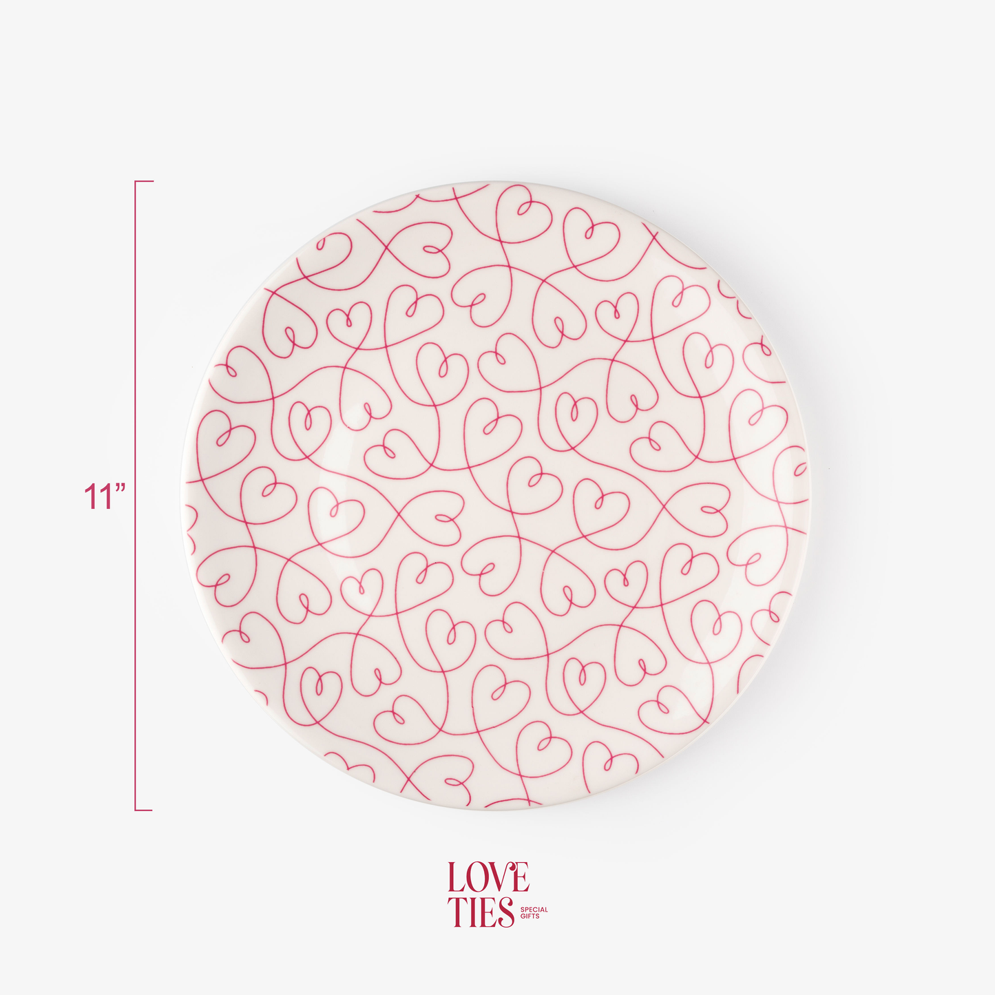 LT Loving Loops Heart 11" Dinner Plate - Set of 2