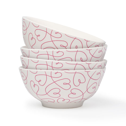 LT Loving Loops Heart Bowl 5" - Set of 4