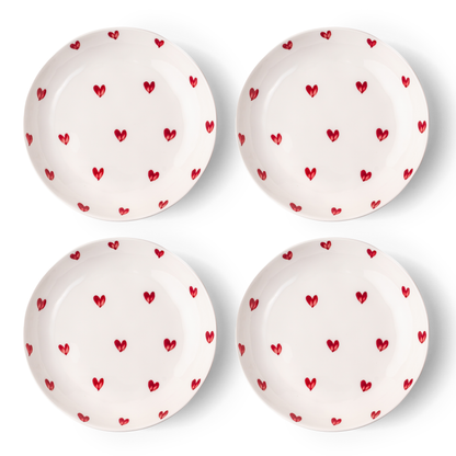 LT Love Nest White Heart Bowl - Set of 4