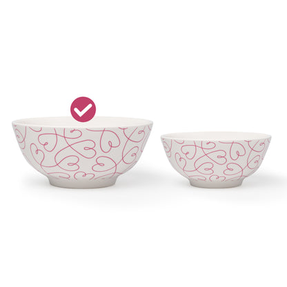 LT Loving Loops Heart Bowl 6" - Set of 4