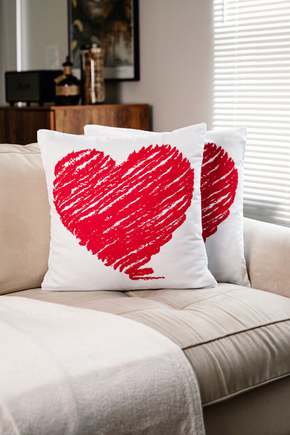 LT Cozy Love Heart Pillowcase - Set of 2