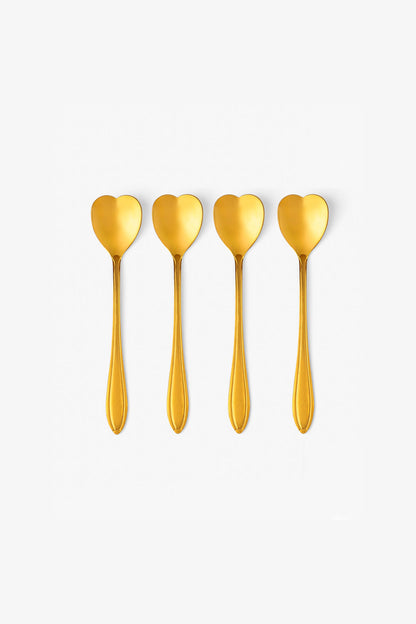 LT Cupid's Arrow Golden Heart Spoon - Set of 4