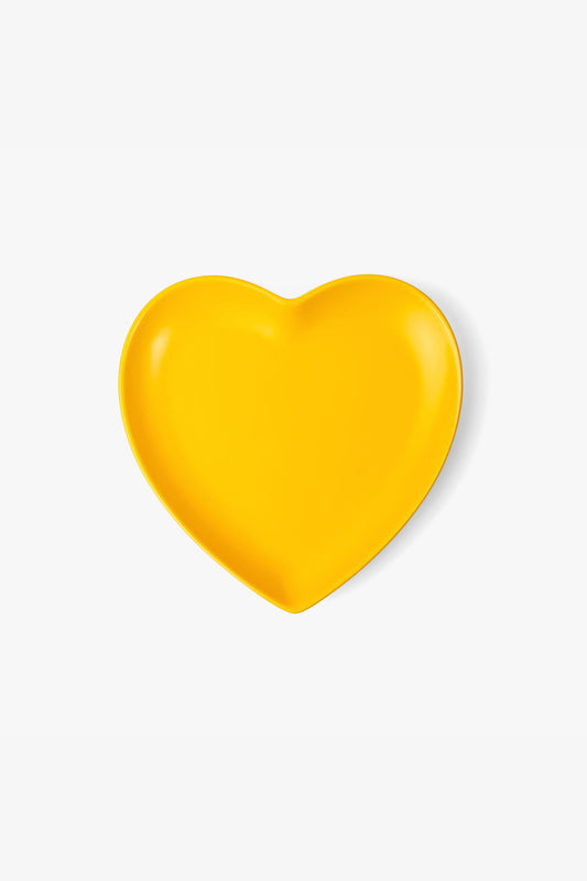 LT Love Platter - Yellow Heart Plate - Set of 4