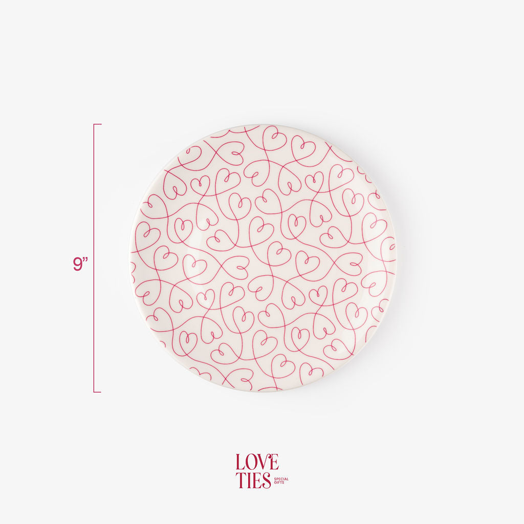 LT Loving Loops Heart 9" Dinner Plate - Set of 2