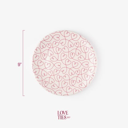 LT Loving Loops Heart 9" Dinner Plate - Set of 2