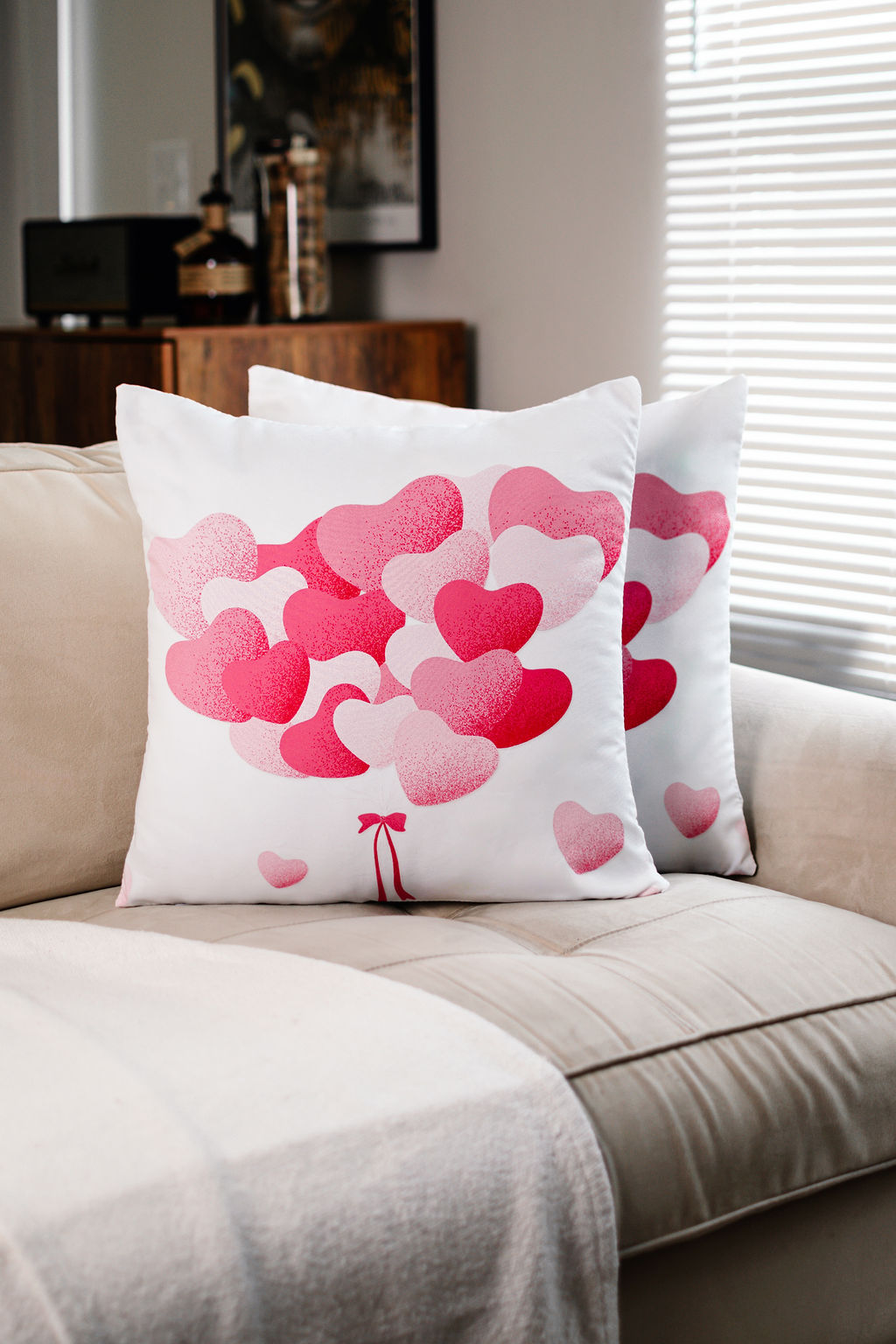 LT Rain of Love Heart Pillowcase - Set of 2