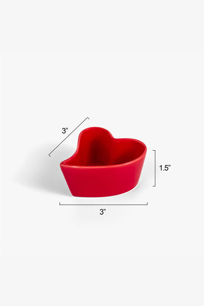 LT Swirl of Love Red Heart Bowl - Set of 2