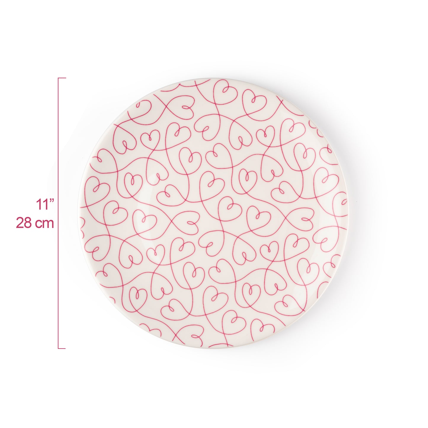 LT Loving Loops Heart 11" Dinner Plate - Set of 4