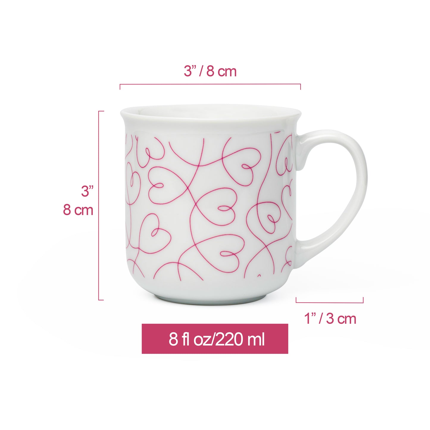 LT Loving Loops Heart Mug - Set of 4