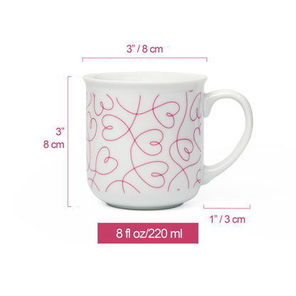 LT Loving Loops Heart Mug - Set of 4
