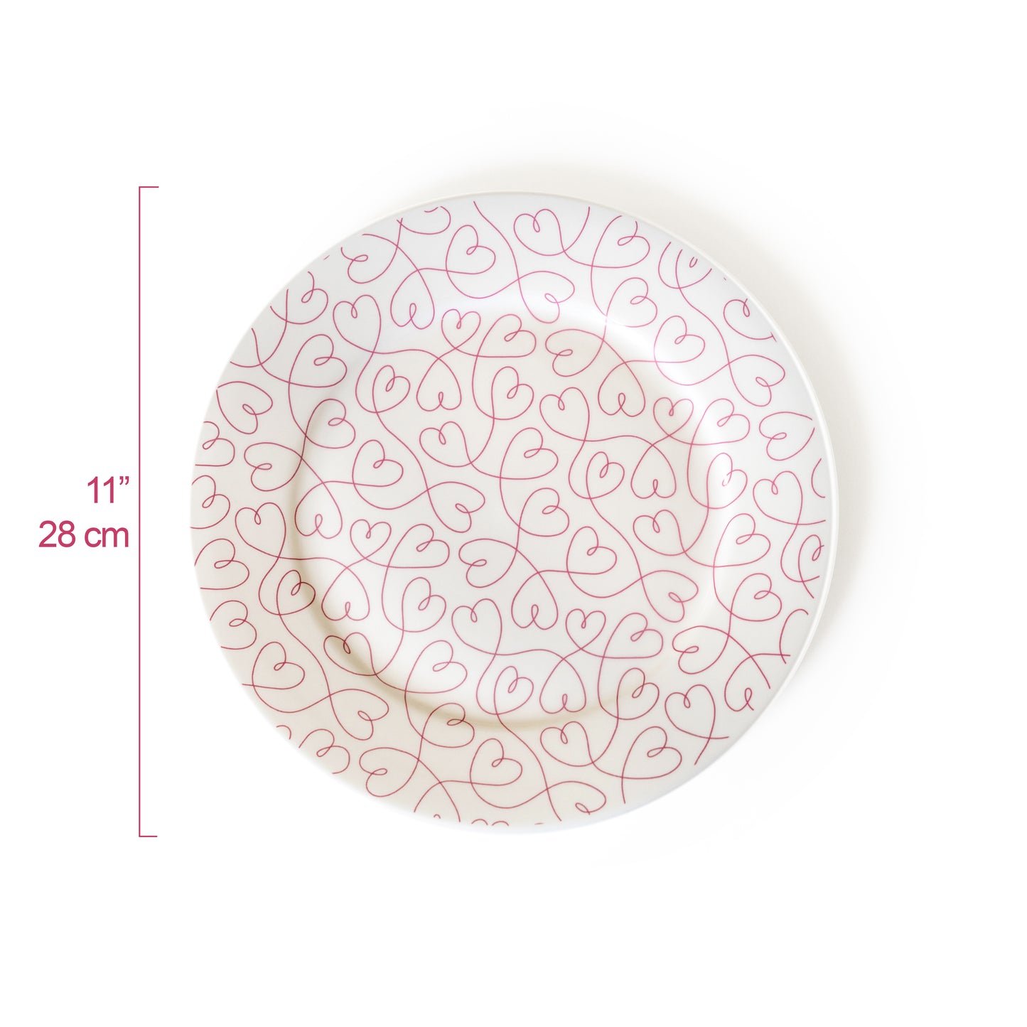 Love Ties Gifts Loving Loops Ceramic Plate Set, 4 Dinner & 4 Salad Plates