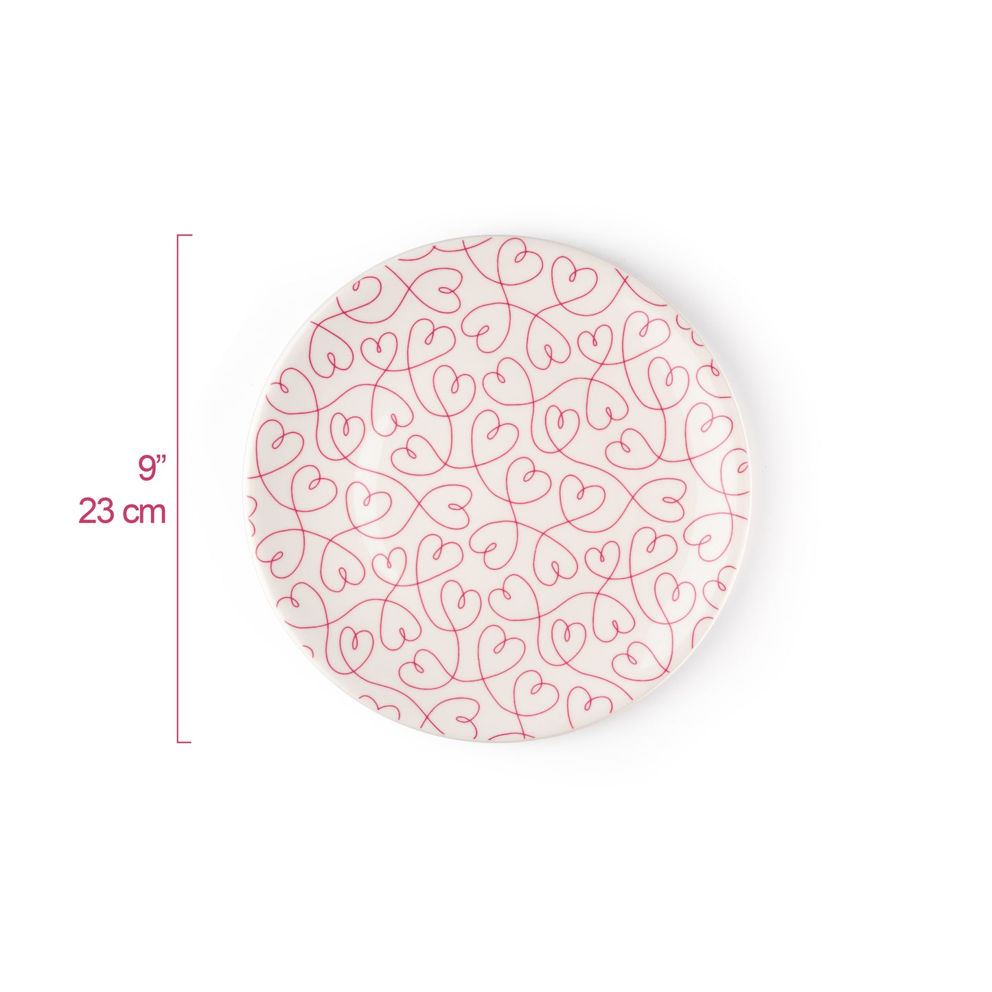 LT Loving Loops Heart 9" Dinner Plate - Set of 4