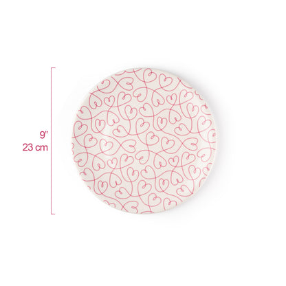 LT Loving Loops Heart 9" Dinner Plate - Set of 4