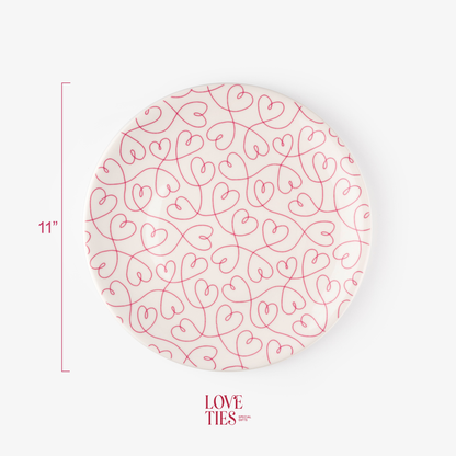 LT Loving Loops Heart 11" Dinner Plate - Set of 2