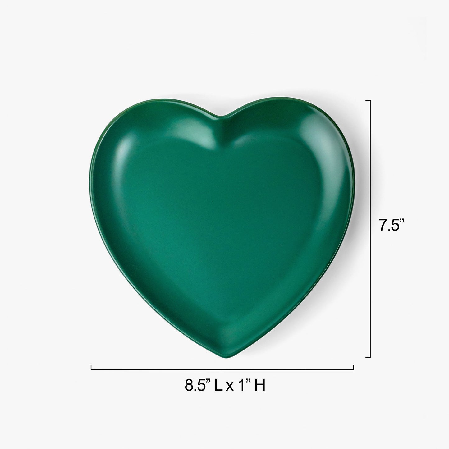 LT Love Platter - Green Heart Plate Set - Set of 4