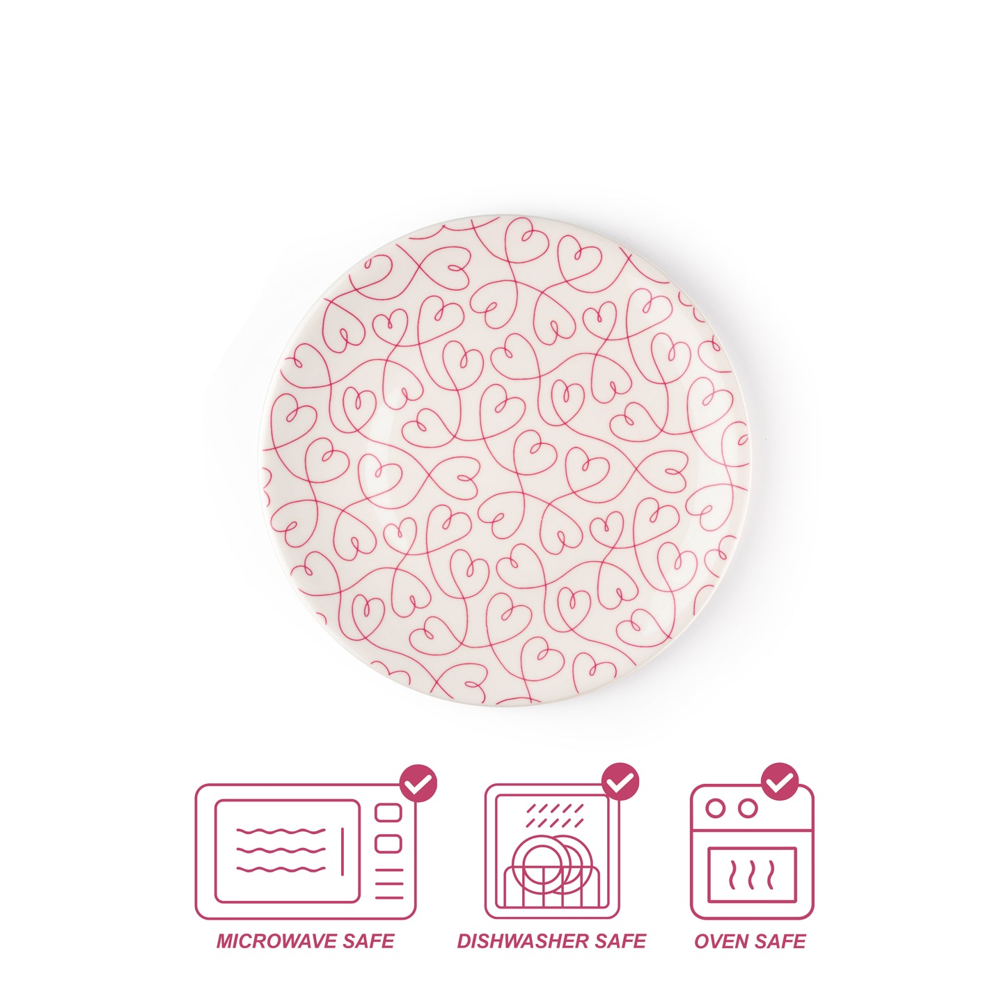 LT Loving Loops Heart 9" Dinner Plate - Set of 4