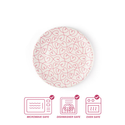 LT Loving Loops Heart 9" Dinner Plate - Set of 4