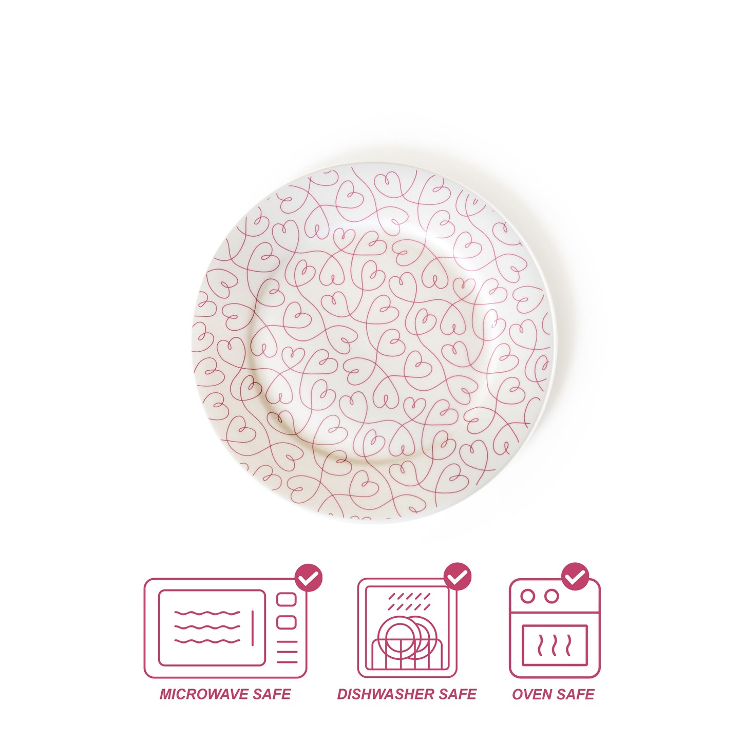 Love Ties Gifts Loving Loops Dessert & Coffee Set, 4 Plates & 4 Mugs