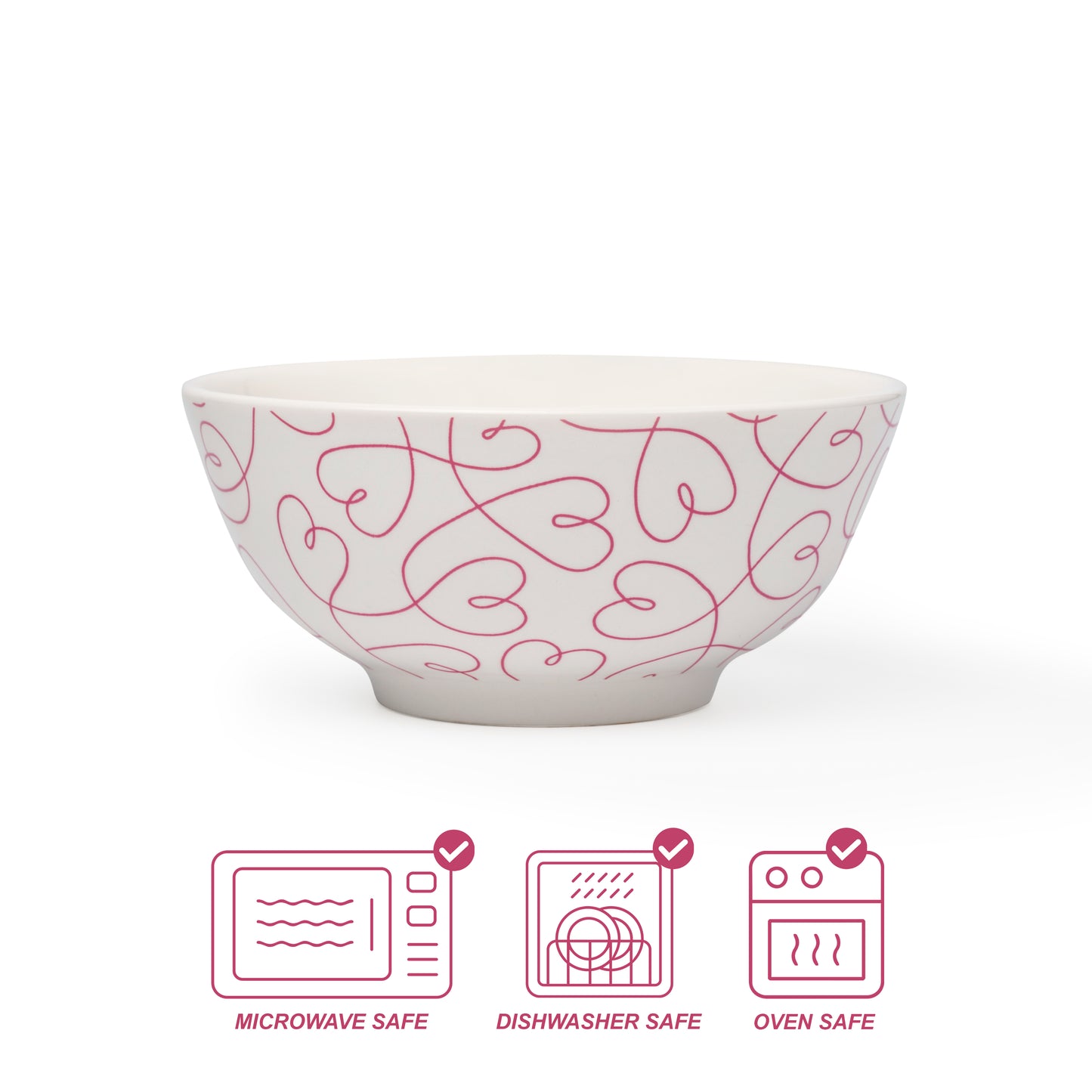 LT Loving Loops Heart Bowl 6" - Set of 4