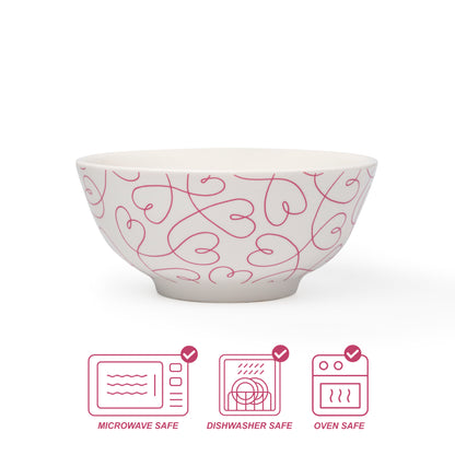 LT Loving Loops Heart Bowl 6" - Set of 4