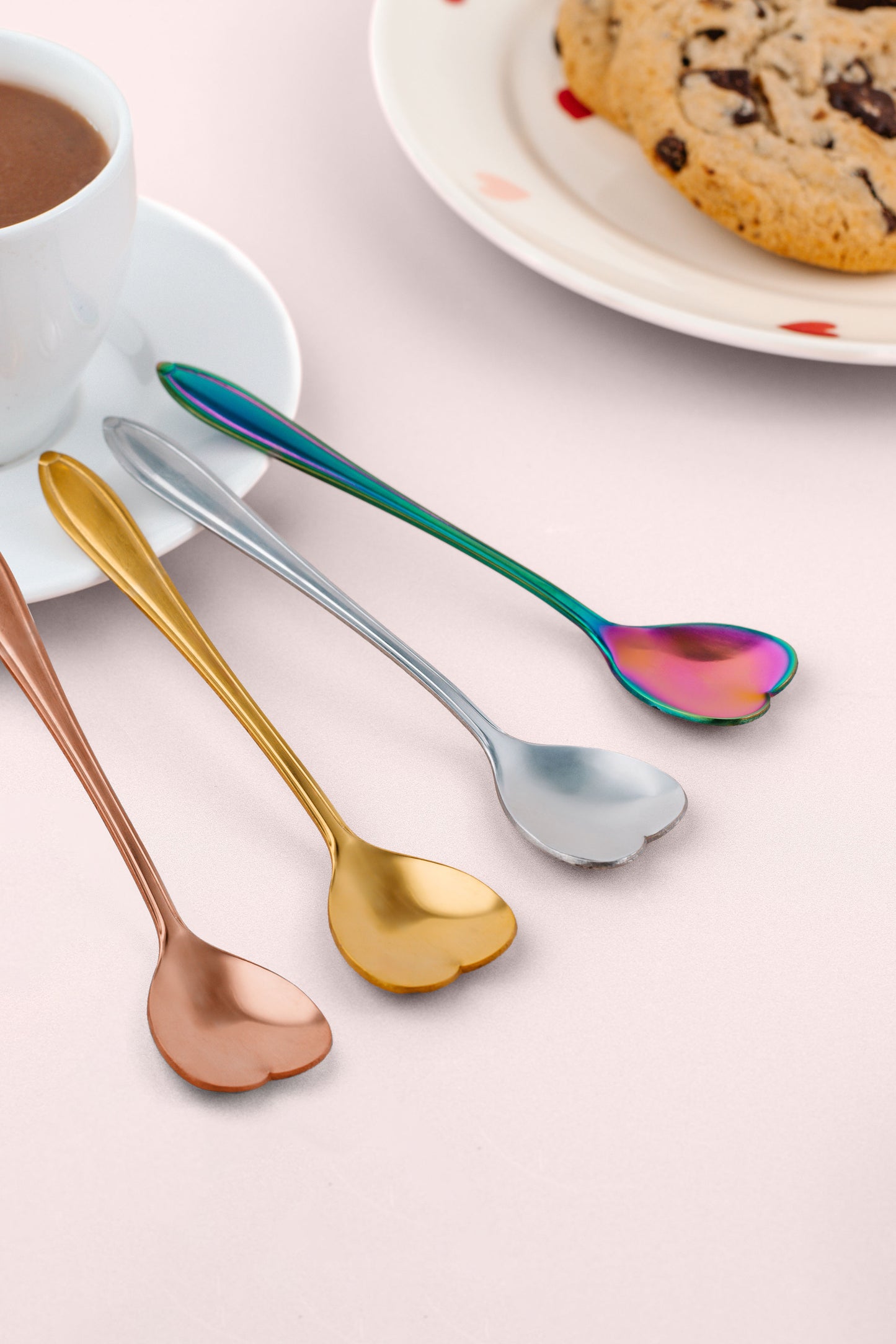 LT Cupid's Arrow Rose Gold Heart Spoon - Set of 4