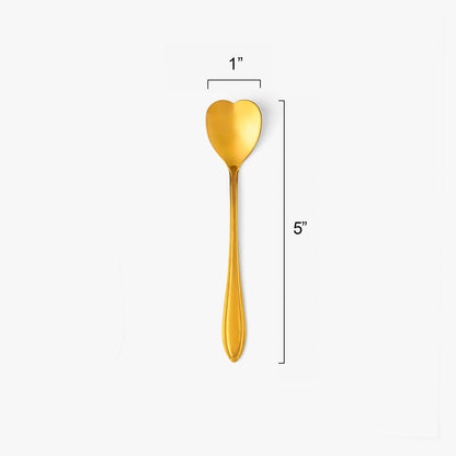 LT Cupid's Arrow Golden Heart Spoon - Set of 4