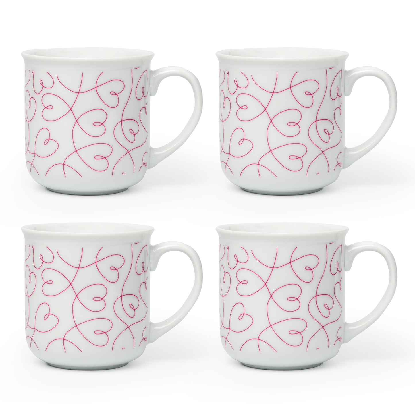 LT Loving Loops Heart Mug - Set of 4