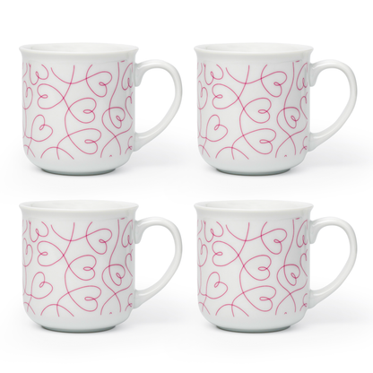 LT Loving Loops Heart Mug - Set of 4