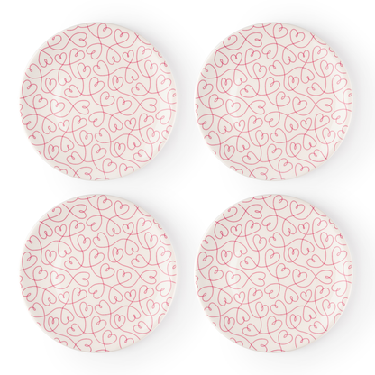 LT Loving Loops Heart 9" Dinner Plate - Set of 4