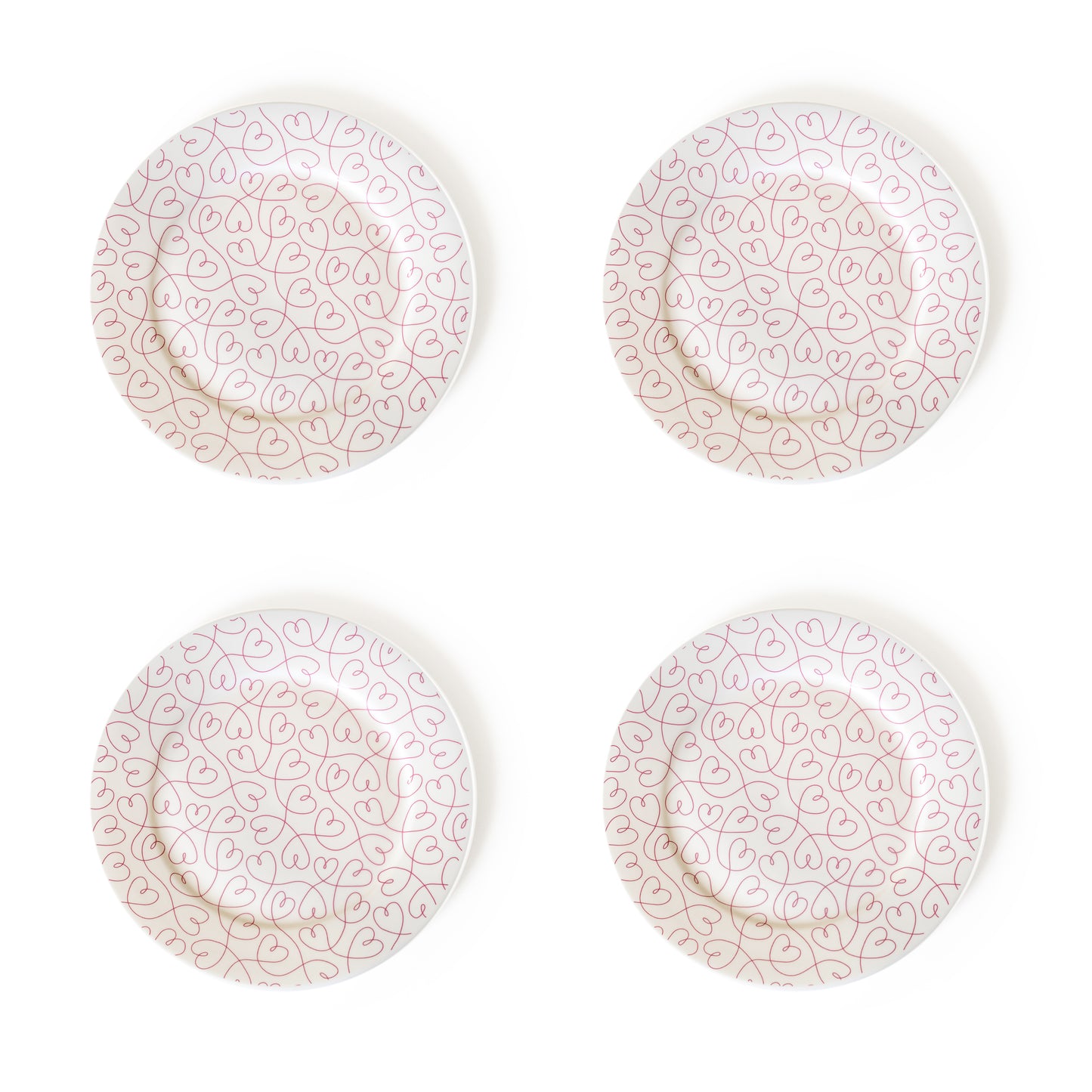 Love Ties Gifts Loving Loops Dessert & Coffee Set, 4 Plates & 4 Mugs